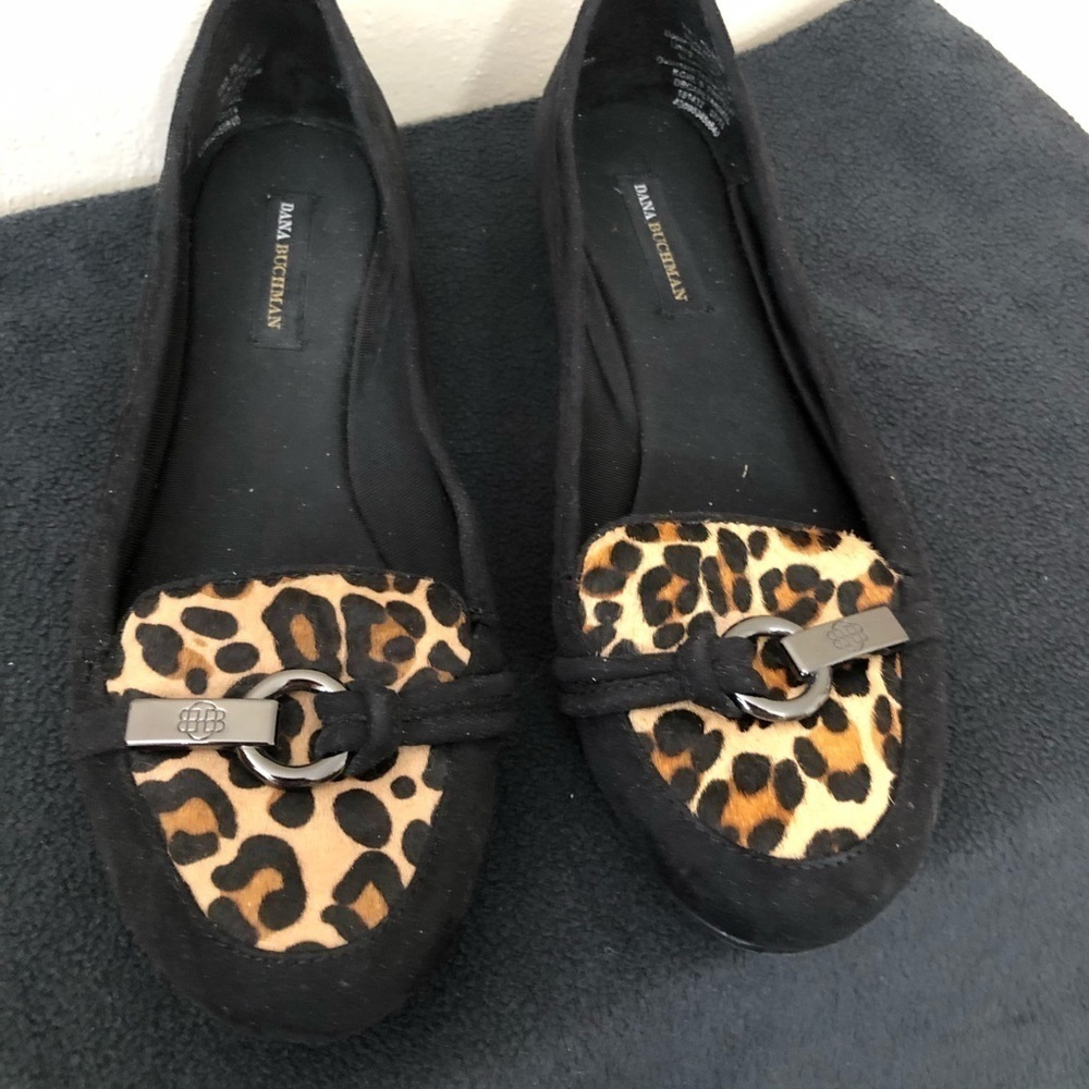 Dana Buchman Calf Fur and Suede Flat Slip On
